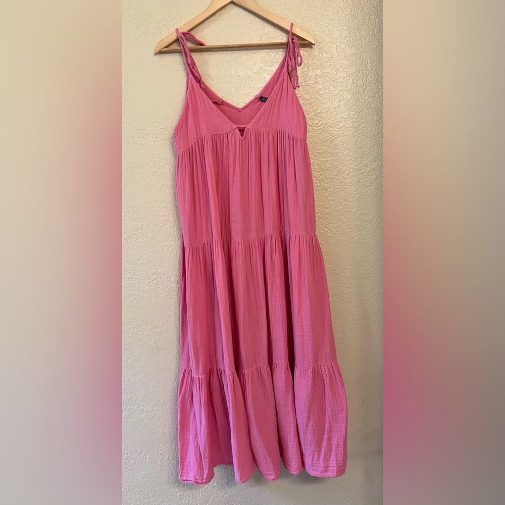 🎀 Zara 🎀 Pink Sleeveless Maxi Dress. Size M - Picture 4 of 11